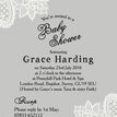 Grey & White Vintage Lace Baby Shower Invitation additional 4