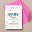 Pastel Confetti Baby Shower Invitation additional 3
