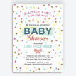 Pastel Confetti Baby Shower Invitation additional 1