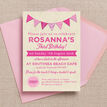 Vintage Pink Bunting Party Invitation additional 2