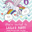 Rainbow Unicorn Party Invitation additional 5