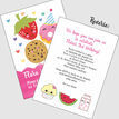 Cute Kawaii Donut, Cookie & Strawberry Party Invitation additional 4