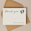 Rustic Calligraphy Personalised Baby Thank You Cards additional 1