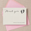 Rustic Calligraphy Personalised Baby Thank You Cards additional 2