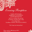 Romantic Lace Evening Reception Invitation additional 6