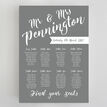 Colour & Calligraphy Wedding Seating Plan additional 10