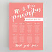 Colour & Calligraphy Wedding Seating Plan additional 8