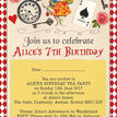 Alice in Wonderland Party Invitation additional 4