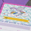 Pack of 10 Rainbow Unicorn Party Invitations additional 2
