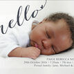 Calligraphy Photo Birth Announcement Card additional 6
