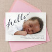 Calligraphy Photo Birth Announcement Card additional 3