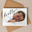 Calligraphy Photo Birth Announcement Card additional 1