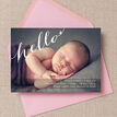 Calligraphy Photo Birth Announcement Card additional 4