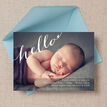 Calligraphy Photo Birth Announcement Card additional 2