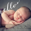 Calligraphy Photo Birth Announcement Card additional 5