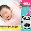 Panda Bear Photo Birth Announcement Card additional 4