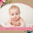 Rustic Flowers Photo Birth Announcement Card additional 3