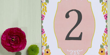 Simply Floral Wedding Table Number Card by Hip Hip Hooray