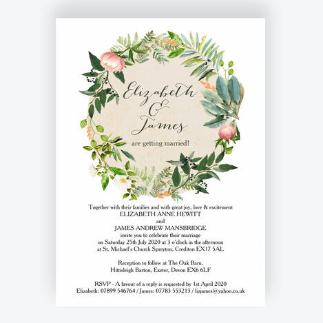 Flora Wreath Wedding Stationery