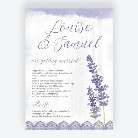 Lilac & Lavender Wedding Stationery