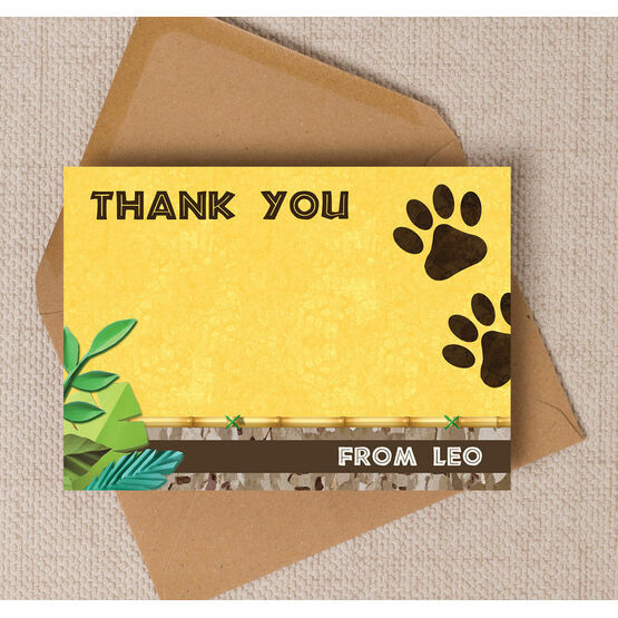 Lion / King of the Jungle Thank You Card