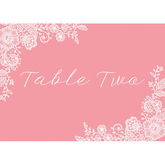 Floral Lace Wedding Table Name