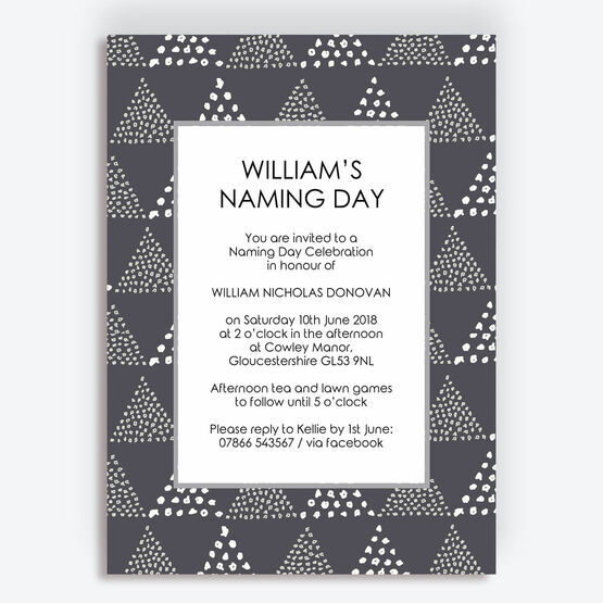Geometric Naming Day Ceremony Invitation