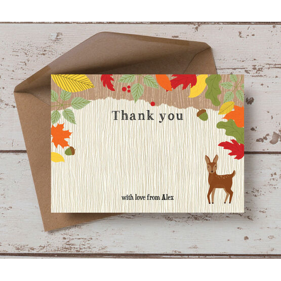 Woodland Animals Thank You Card