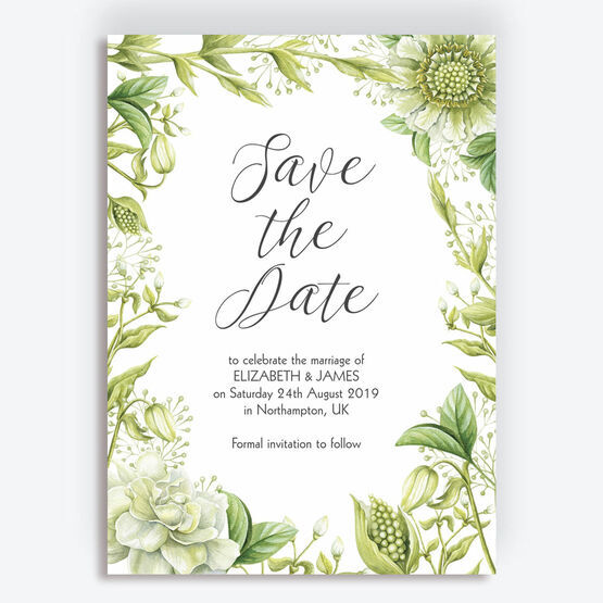 Greenery Wedding Save the Date