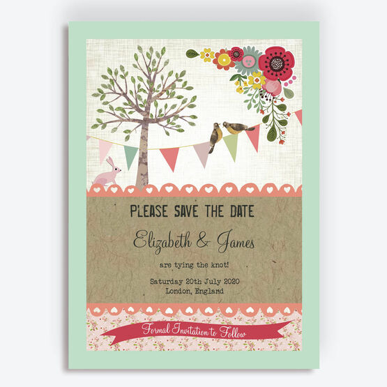 Rustic Woodland Save the Date