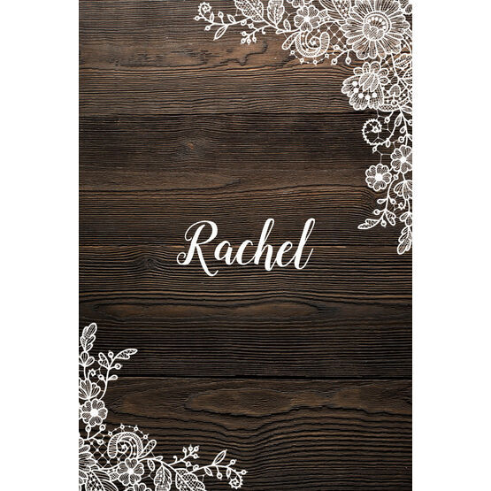 Rustic Wood & Lace Place Cards - Set of 9