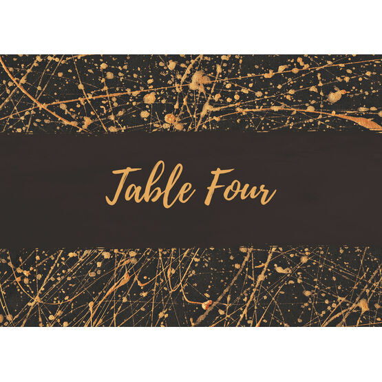 Black & Gold Abstract Table Name