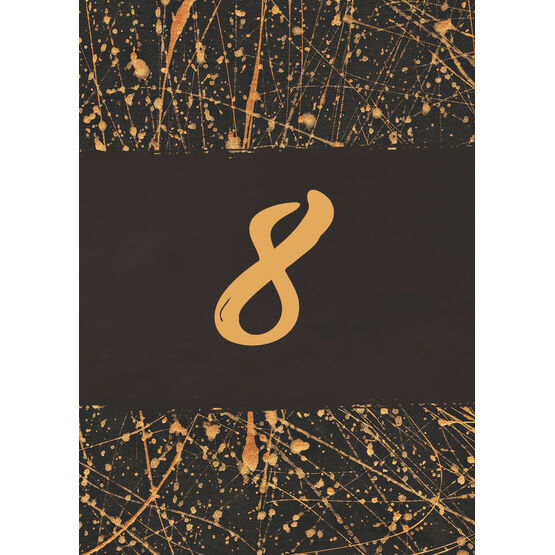 Black & Gold Abstract Table Number