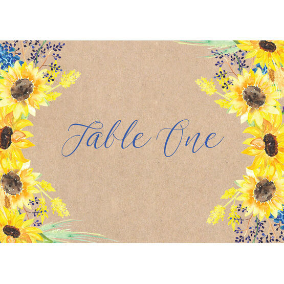 Rustic Sunflower Table Name