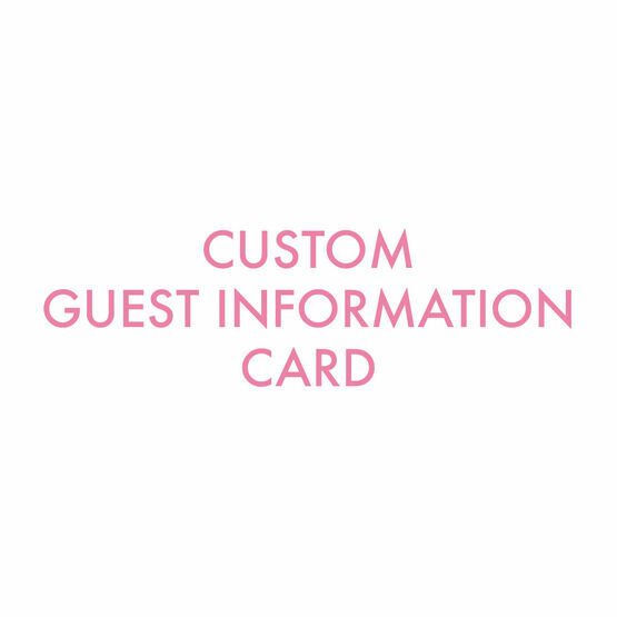 Custom Guest Information Card