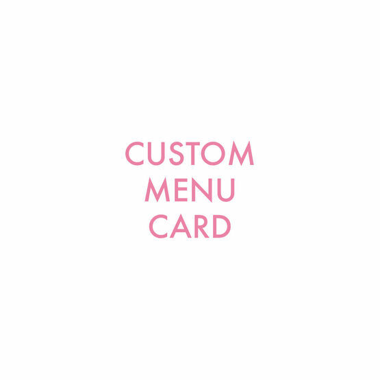 Custom Menu Card
