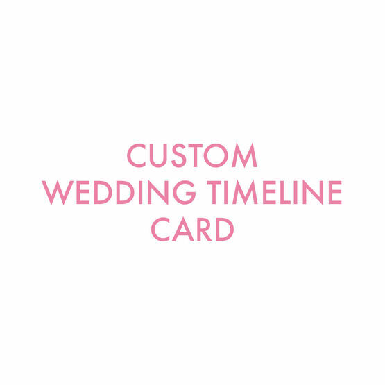 Custom Wedding Timeline Card