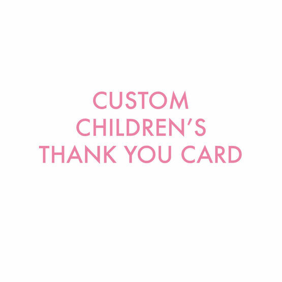 Custom Kids Thank You Card