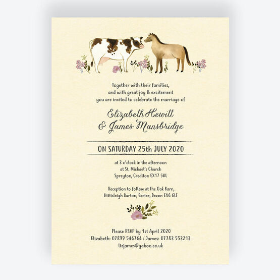 Rustic Farm Wedding Invitation