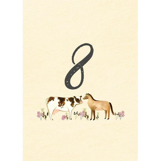 Rustic Farm Table Number