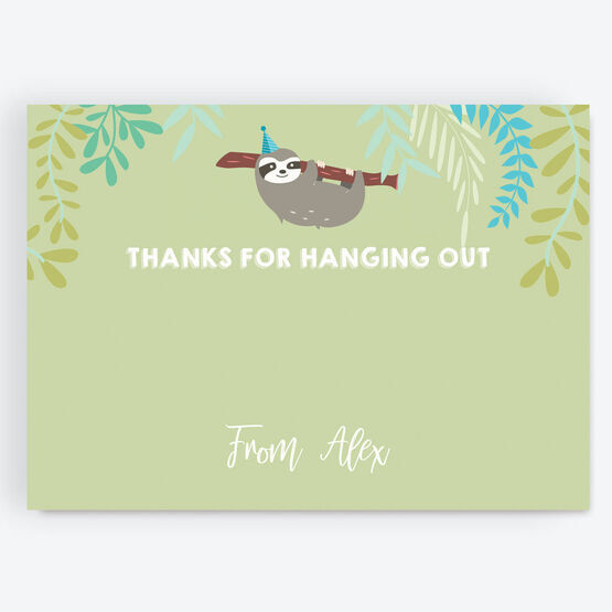 Sloth Thank You Card