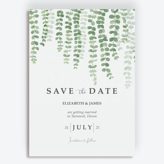 Eucalyptus Save the Date