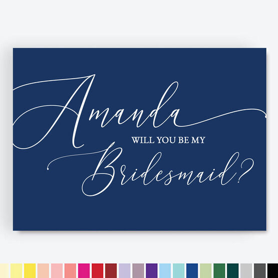 Calligraphy Style 'Be My Bridesmaid' Cards