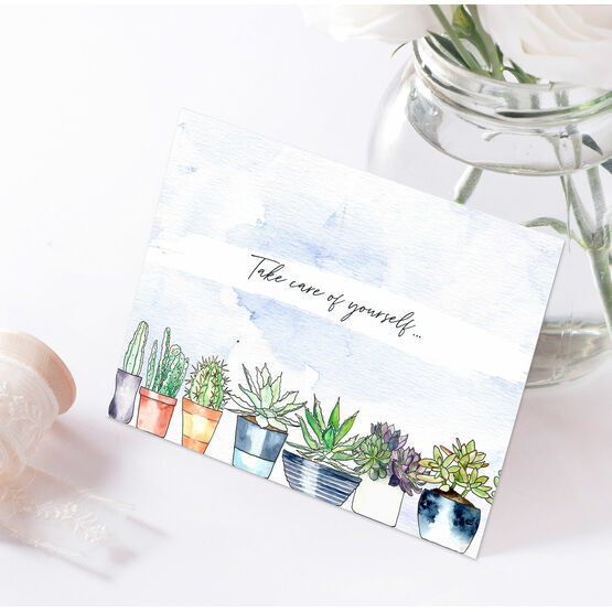 Pack of 10 Succulents Note Cards