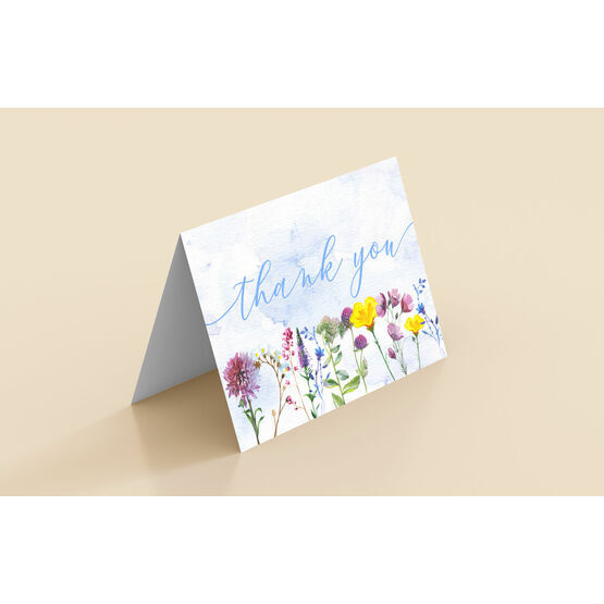 Pack of 10 Floral Note Cards / Thank You Cards