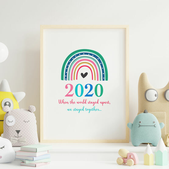 Lockdown Rainbow 2020 Wall Print