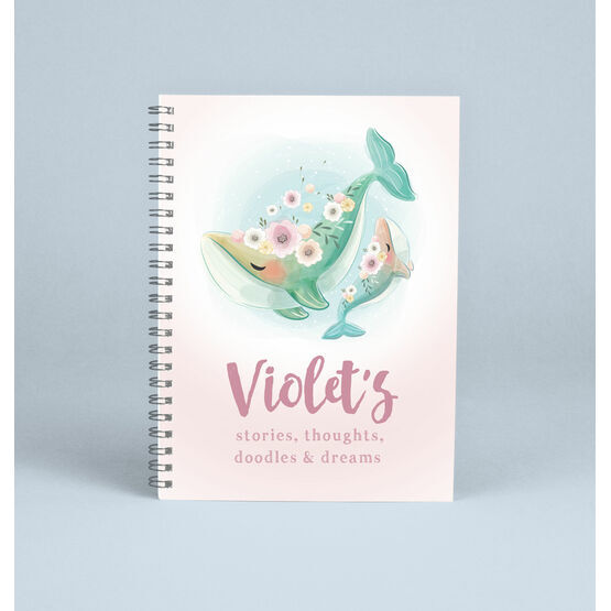 Personalised Whales Under the Sea Notebook