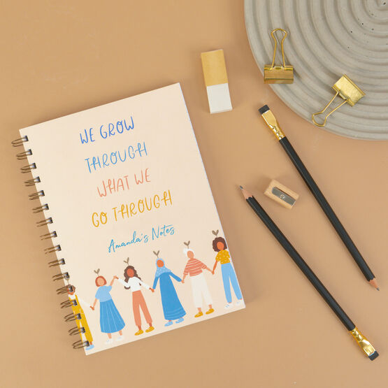 'Grow Through What We Go Through' Personalised Luxury Notebook