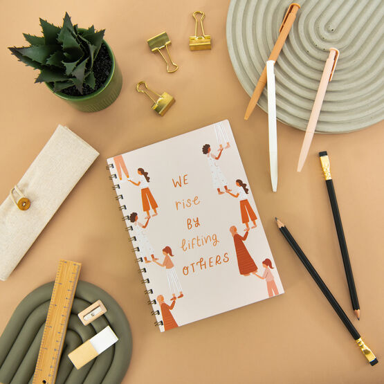 'We Rise By Lifting Others' Lined Notebook