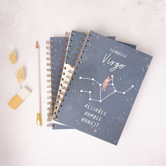 Personalised Zodiac Star Sign Astrology Notebook